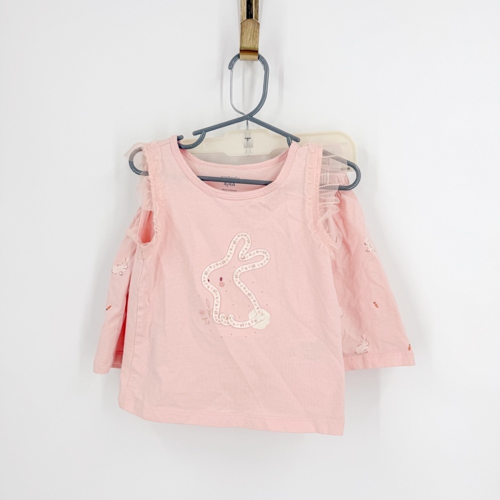 Carter's Pink Sleeveless top/skort Matching Set with Bunny Design